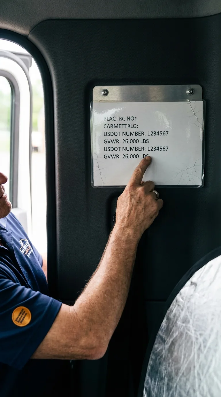 USDOT licensing placard verification in Swansea